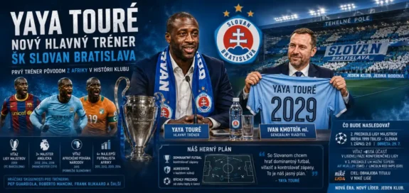 Yaya Touré predstavený ako nový hlavný tréner ŠK Slovan Bratislava počas tlačovej konferencie na Tehelnom poli